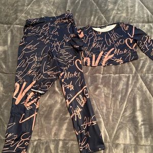 SHEIN 2 piece. Crop top and leggings
